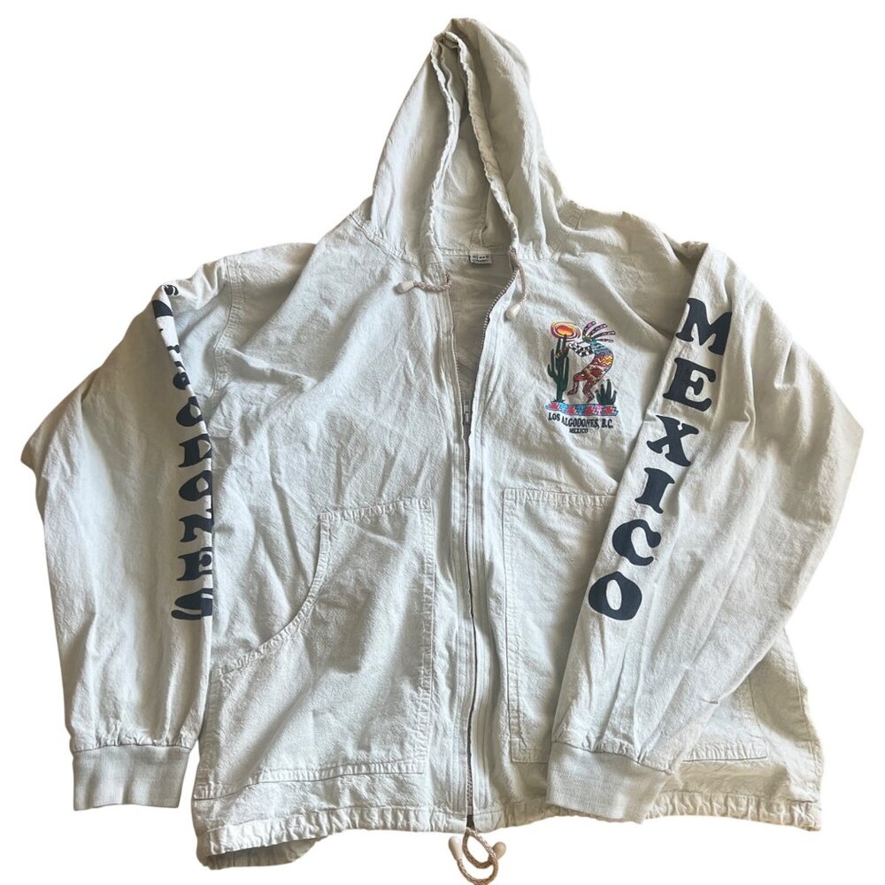 Los Algodones zippered front shirt, men's size 42